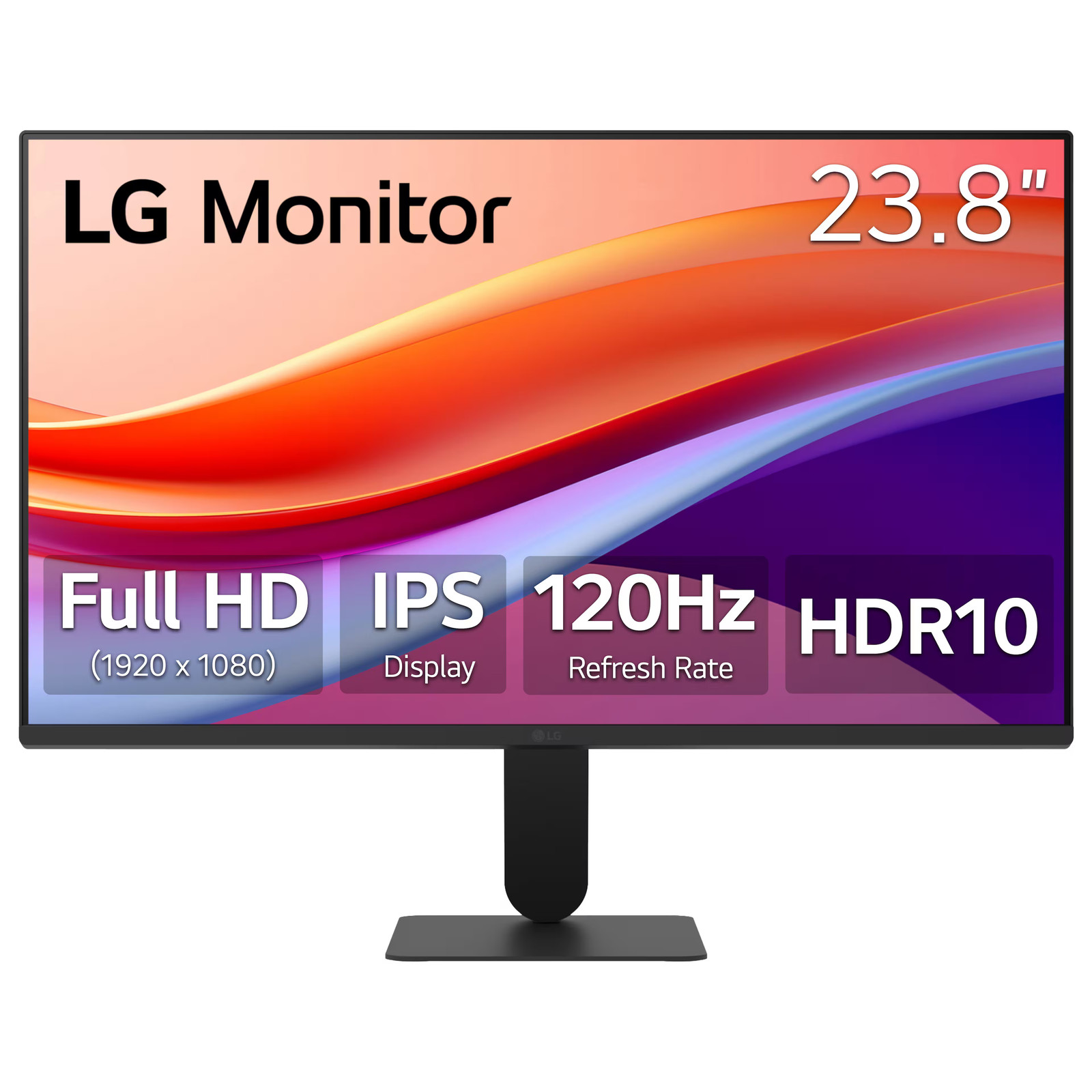LG - 24" IPS FHD 120Hz Monitor with HDR10 (HDMI) - Black