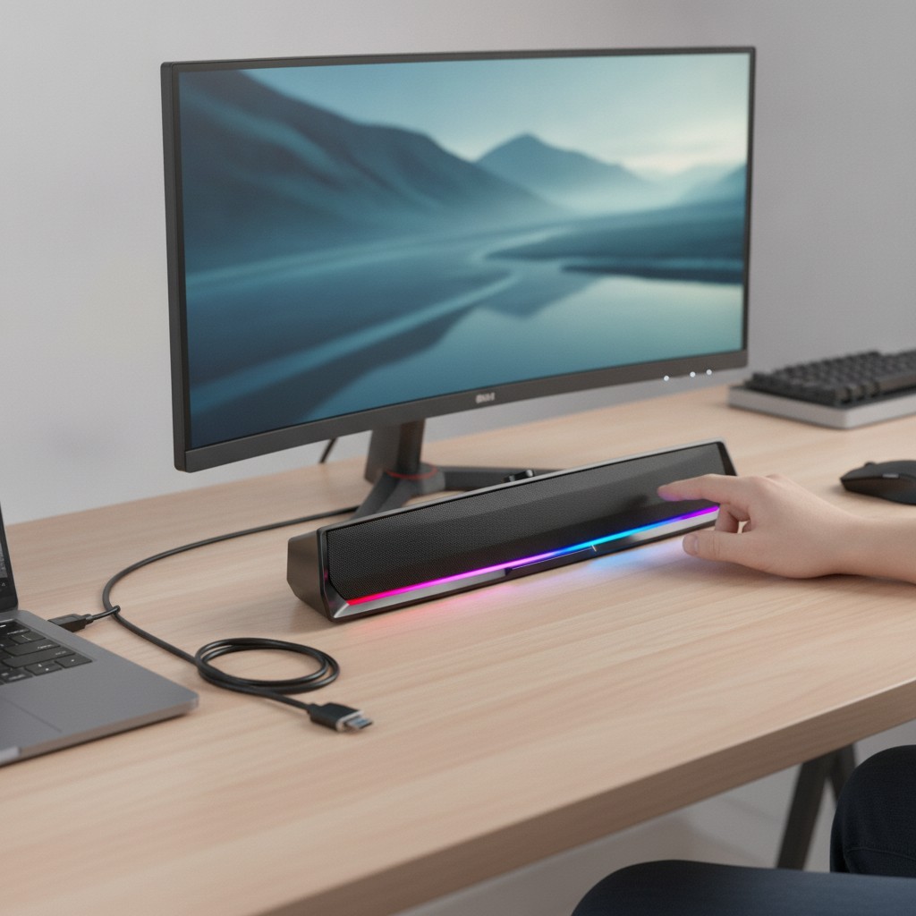 Multi-Device Compatible Bluetooth Speakers with 10W Power and Mood Lighting