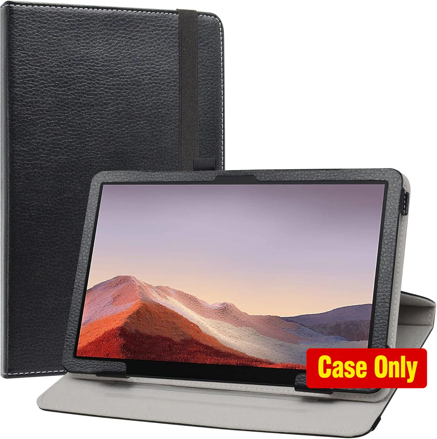 Case for TCL Tab Pro 5G 10.36", 360 Rotation Stand, Premium PU Cover (Black)