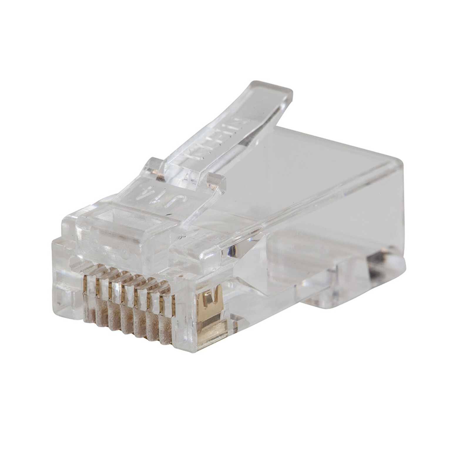 Klein Tools VDV826-702 Pass-Thru Modular Data Plug Cat5e 50-Pack Clear RJ45