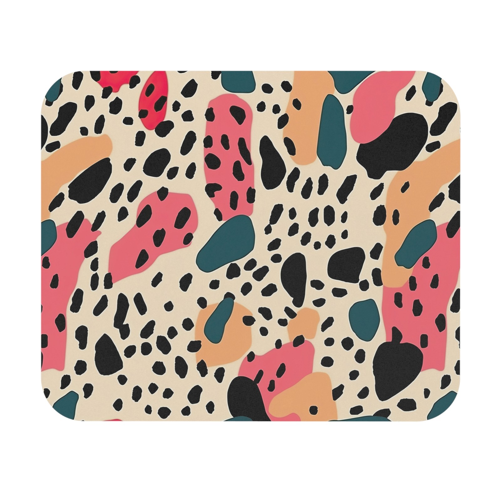 Colorful Leopard Print Mouse Pad | Abstract Animal Spot Desk Mat