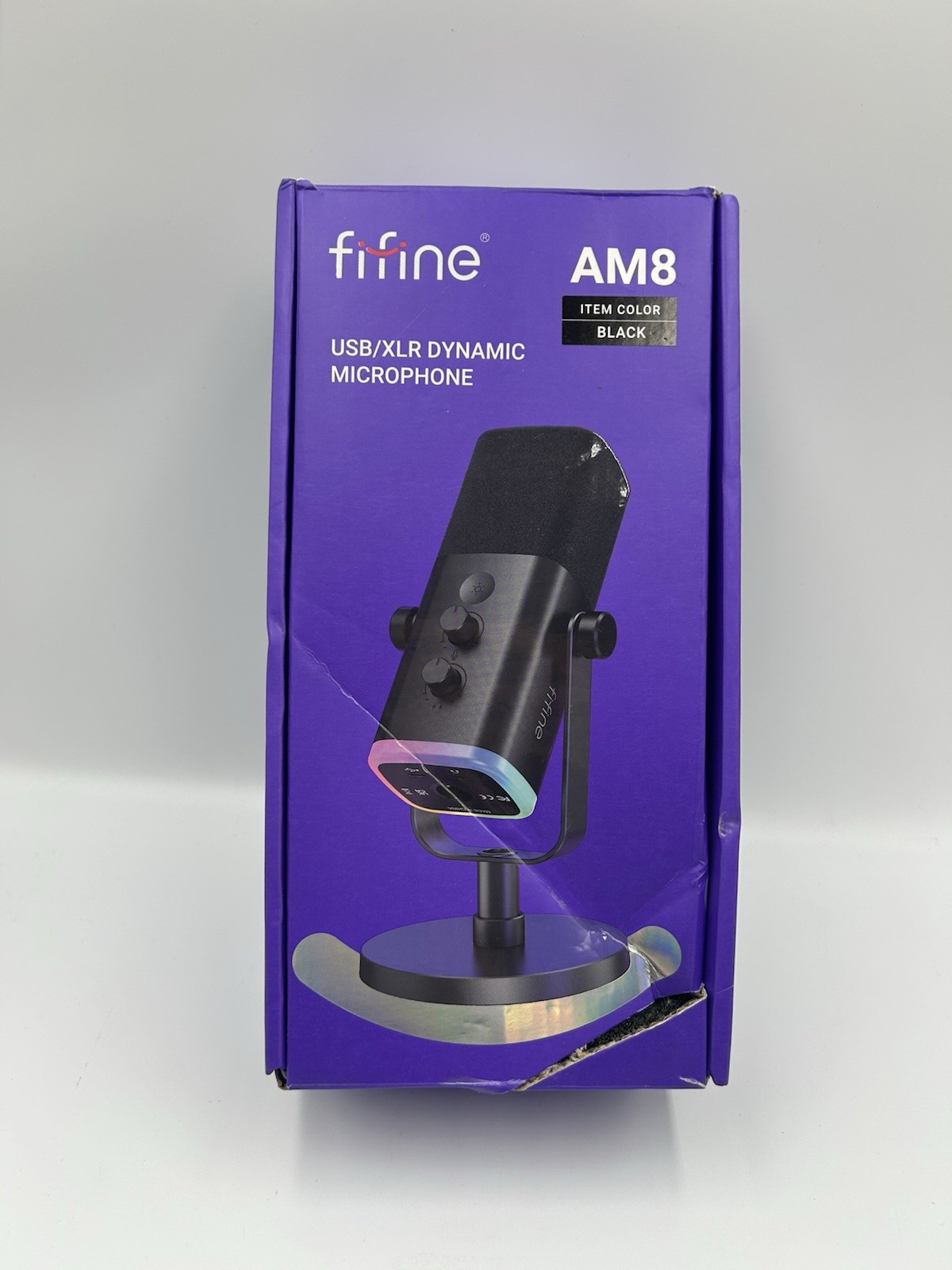 FIFINE Ampligame AM8 Dynamic USB/XLR Microphone Black Windows Mac PS4 PS5