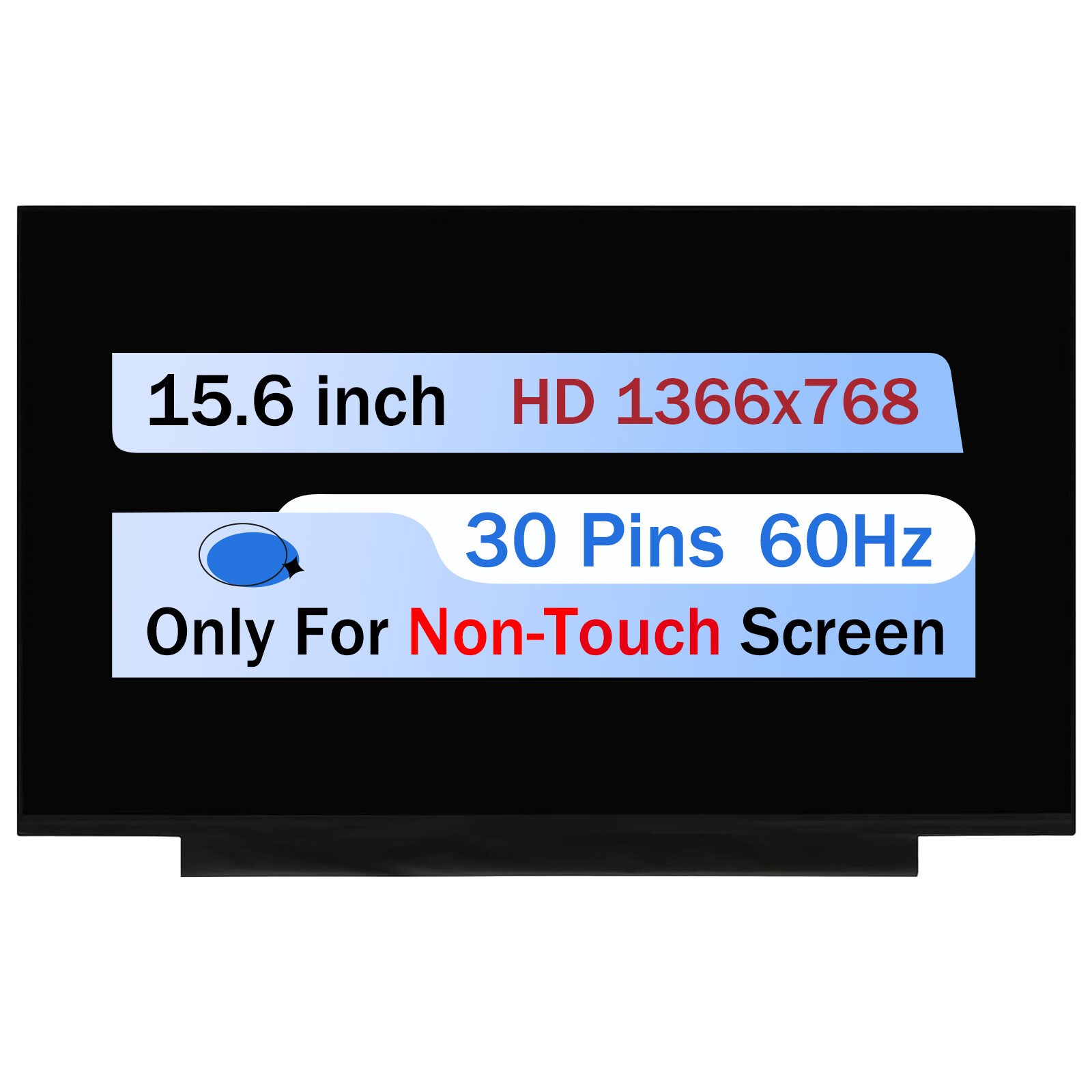 NT156WHM-N44 15.6" LED LCD Screen HD 30 Pin for HP 15-DY1000 15-DY2000 15-DY3000
