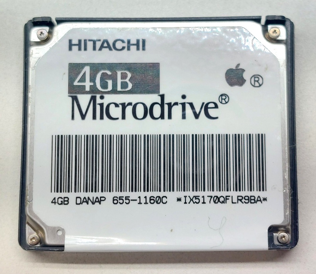 Hitachi 4GB Microdrive HMS360404D5CF00 CompactFlash Type II for Apple Ipod Mini