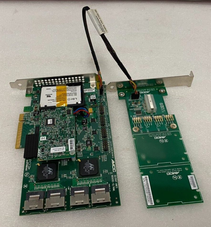 LSI AMCC 3Ware 9650SE-16ML 16Port SATA w/ Battery & Upstream Cable Controller