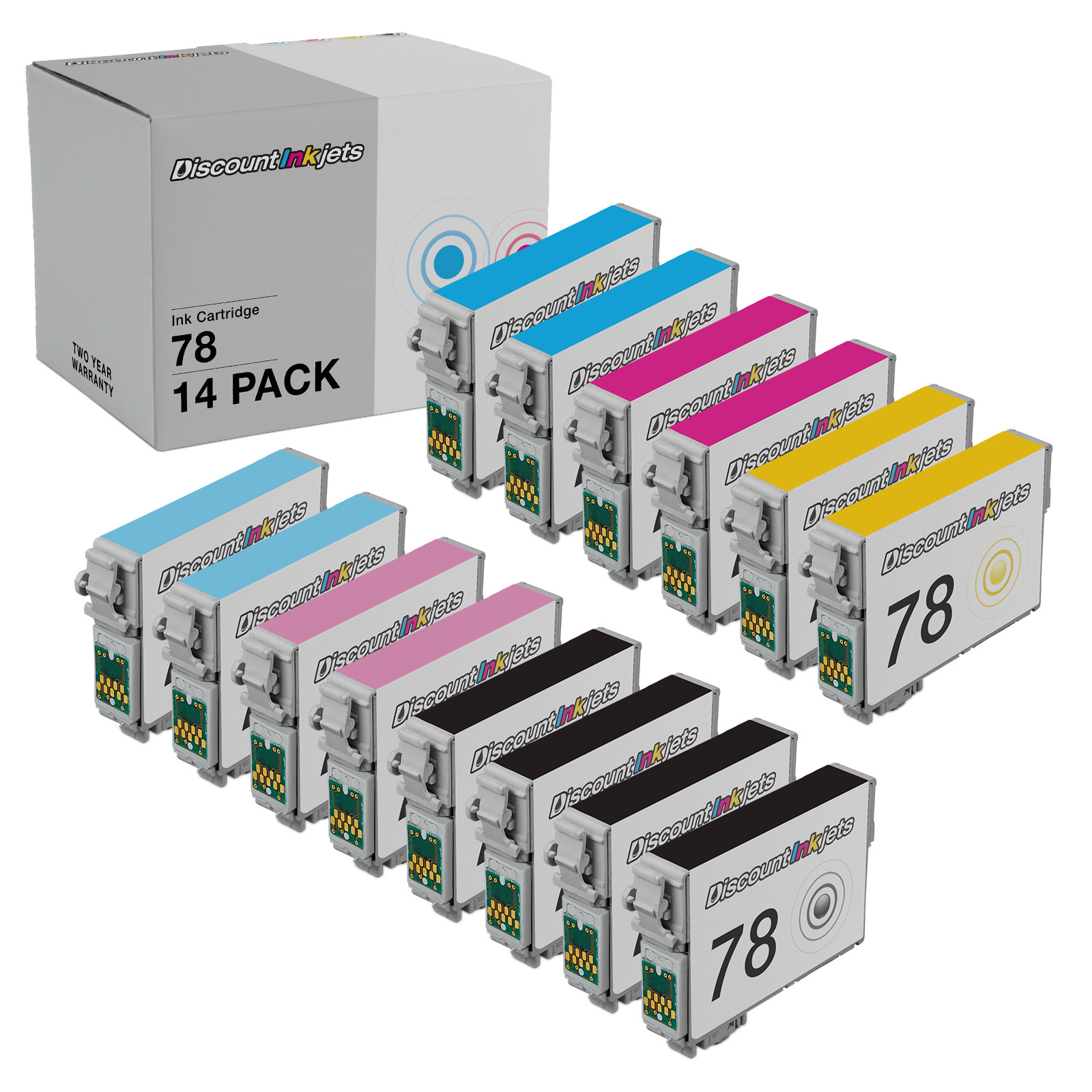 14PK Ink Cartridges for Epson 78 COLOR/BLACK T0781 T0782 T0783 T0784 T0785 T0786