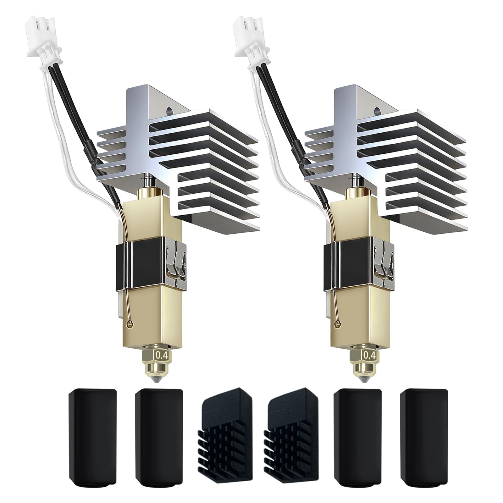 Sahvaim 2 Pack 0.4MM Centauri Carbon Hotend with Brass 2 Kit