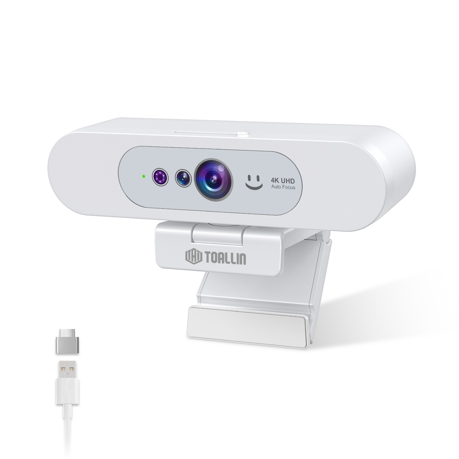 TOALLIN 4K UHD Webcam Windows Hello,Autofocus Web Camera w/ Privacy Shutter NEW