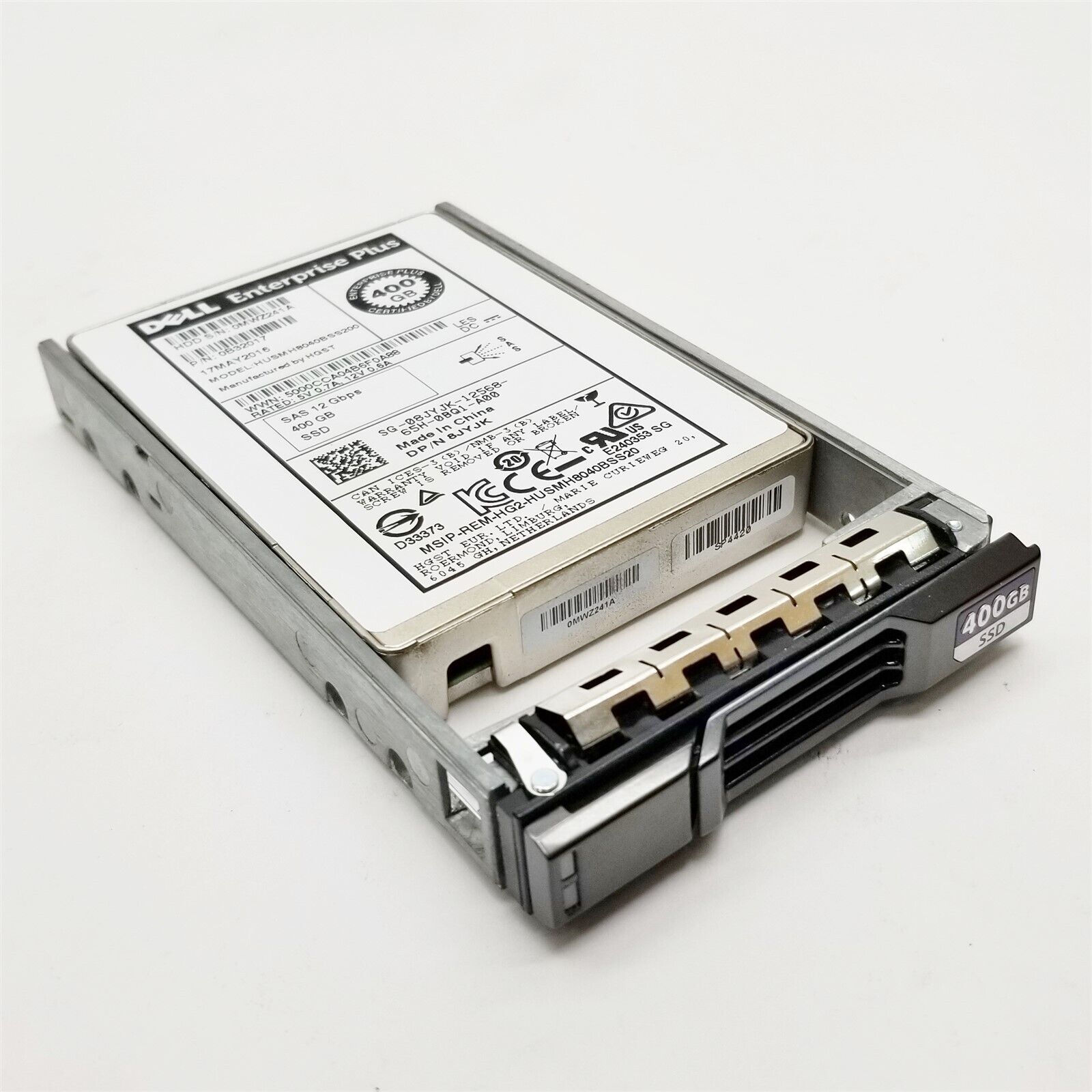 Dell 08JYJK 400GB SSD SAS 12Gbps 2.5-inch SFF HUSMH8040BSS200 w/Compellent Caddy