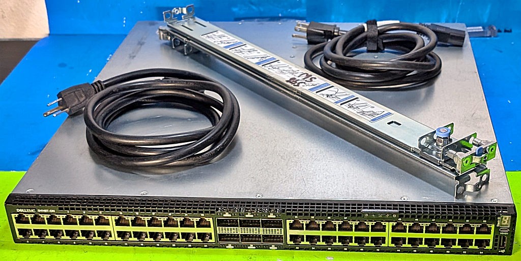 Dell EMC S4148T-ON 48x 10G RJ45 4x 100GE QFSP28 2x 40GE QSFP+ RED OS10 License