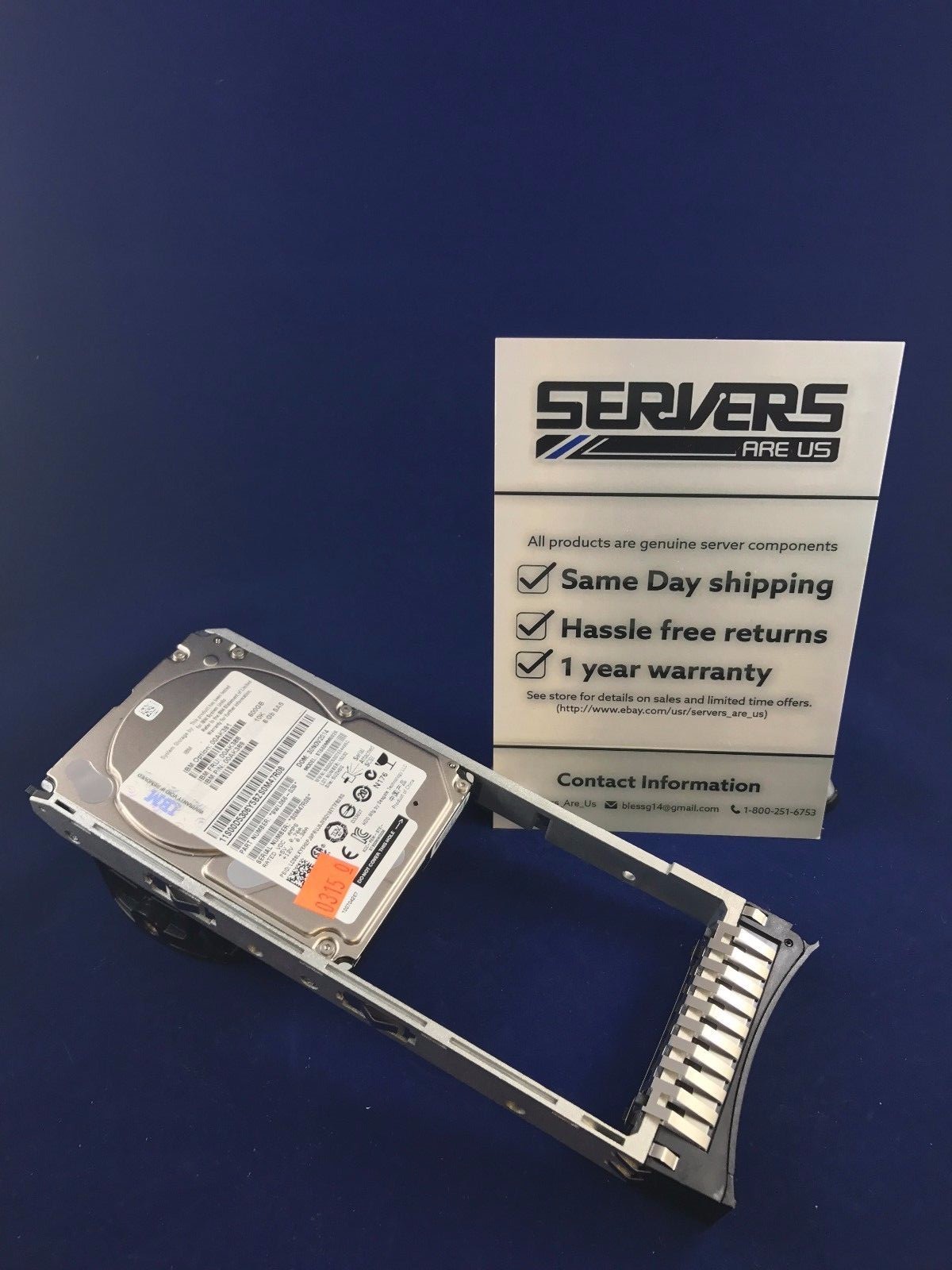 IBM 600GB 10K RPM 6G SAS 2.5" SFF HDD HARD DRIVE 00AK388 FOR X3550 X3650 XSERIES