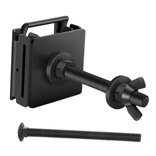 E Track Spare Tire Holder Mount E-Track Double Fittings Spare Black-1 Pack