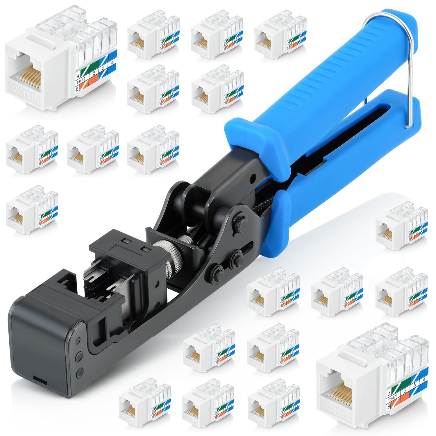 Everest Media Solutions Quick Termination Keystone Jack Punch Down Tool Set CAT6