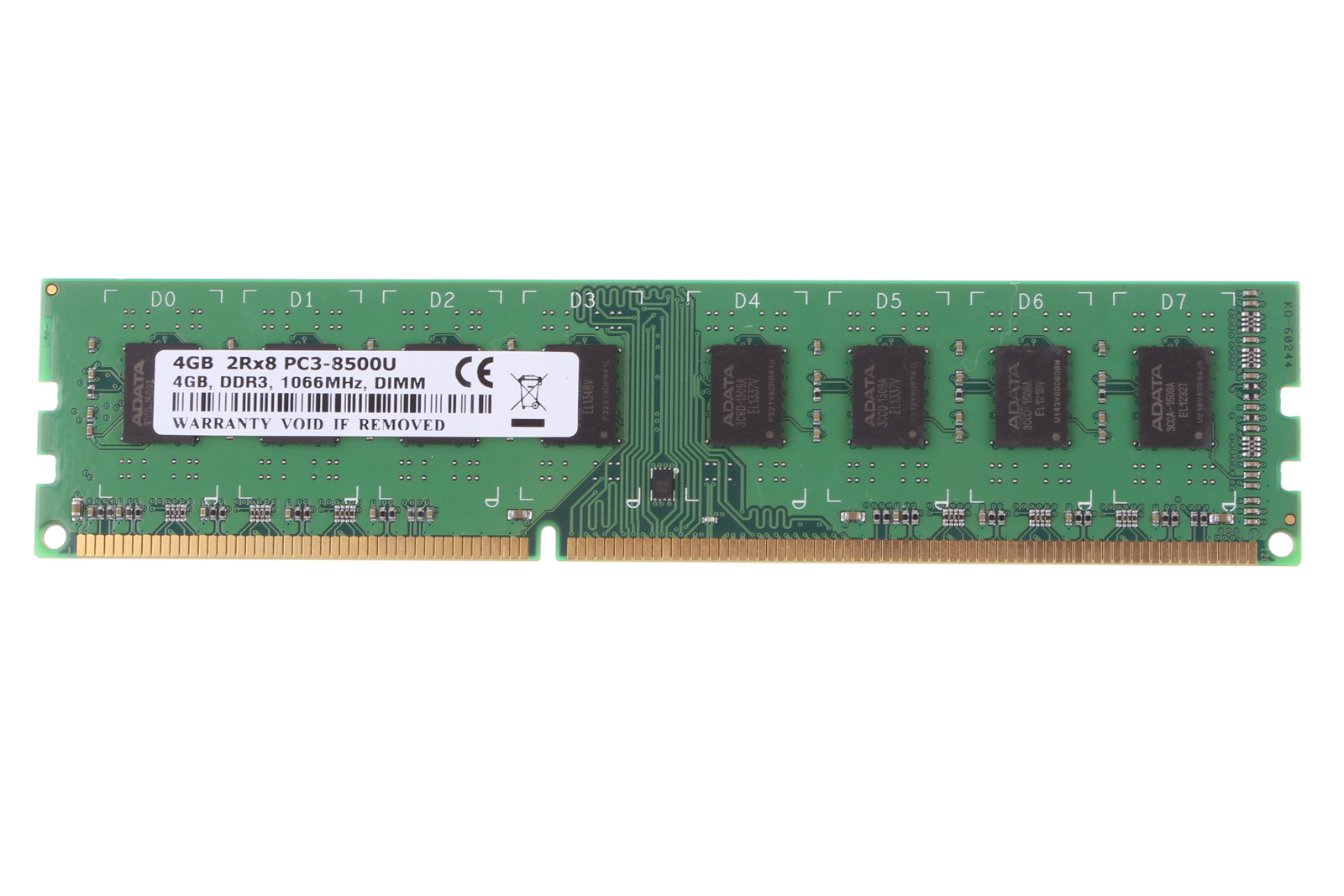 4GB 2RX8 PC3-8500 DDR3-1066Mhz 240PIN DIMM Desktop Intel RAM Memory Unbuffered