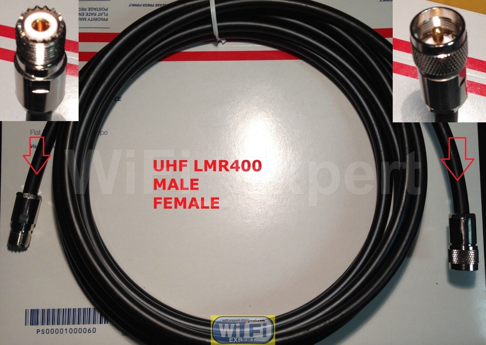 TIMES® 15FT LMR400 Coax Cable UHF Jumper PL-259 SO-239 Antenna Line PL259 SO239