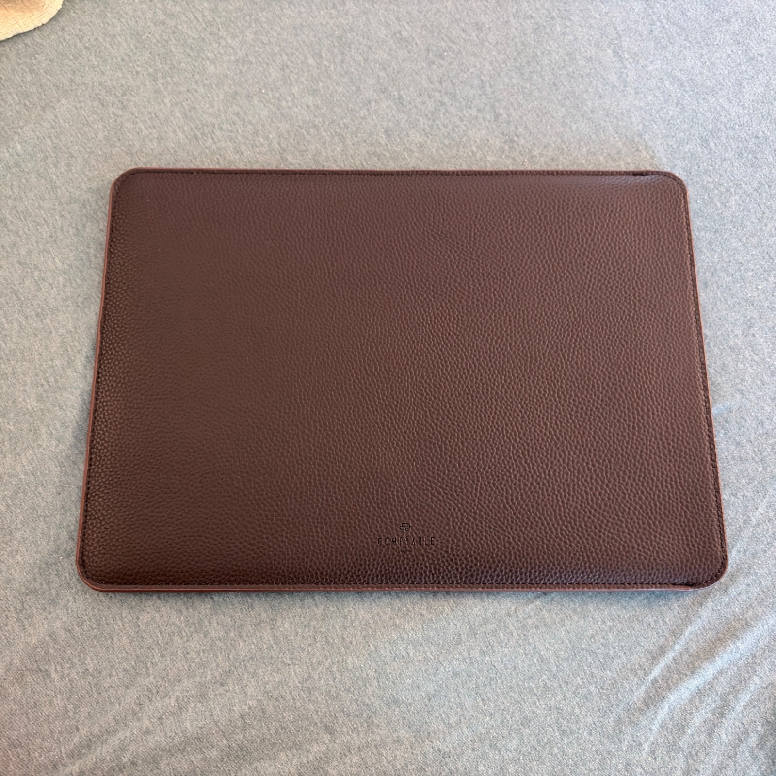 Comfyable Faux Leather Laptop Sleeve For MacBook Pro/Air/Neo 13-Inch Dark Coffee