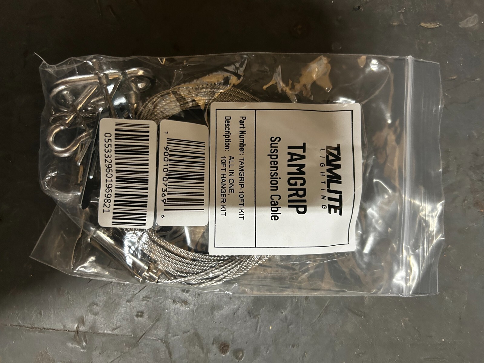 LOT OF 24 TAMLITE TAMPGRIP SUSPENSION CABLE 10FT KIT # TAMGRIP-10FT-KIT