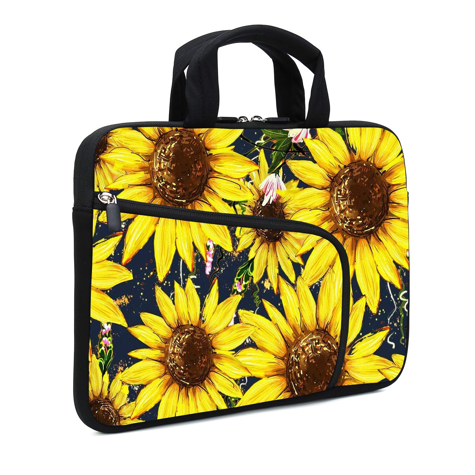 1415.6 Inch Laptop Sleeve Notebook Messenger Bag Neoprene Handle Basketball