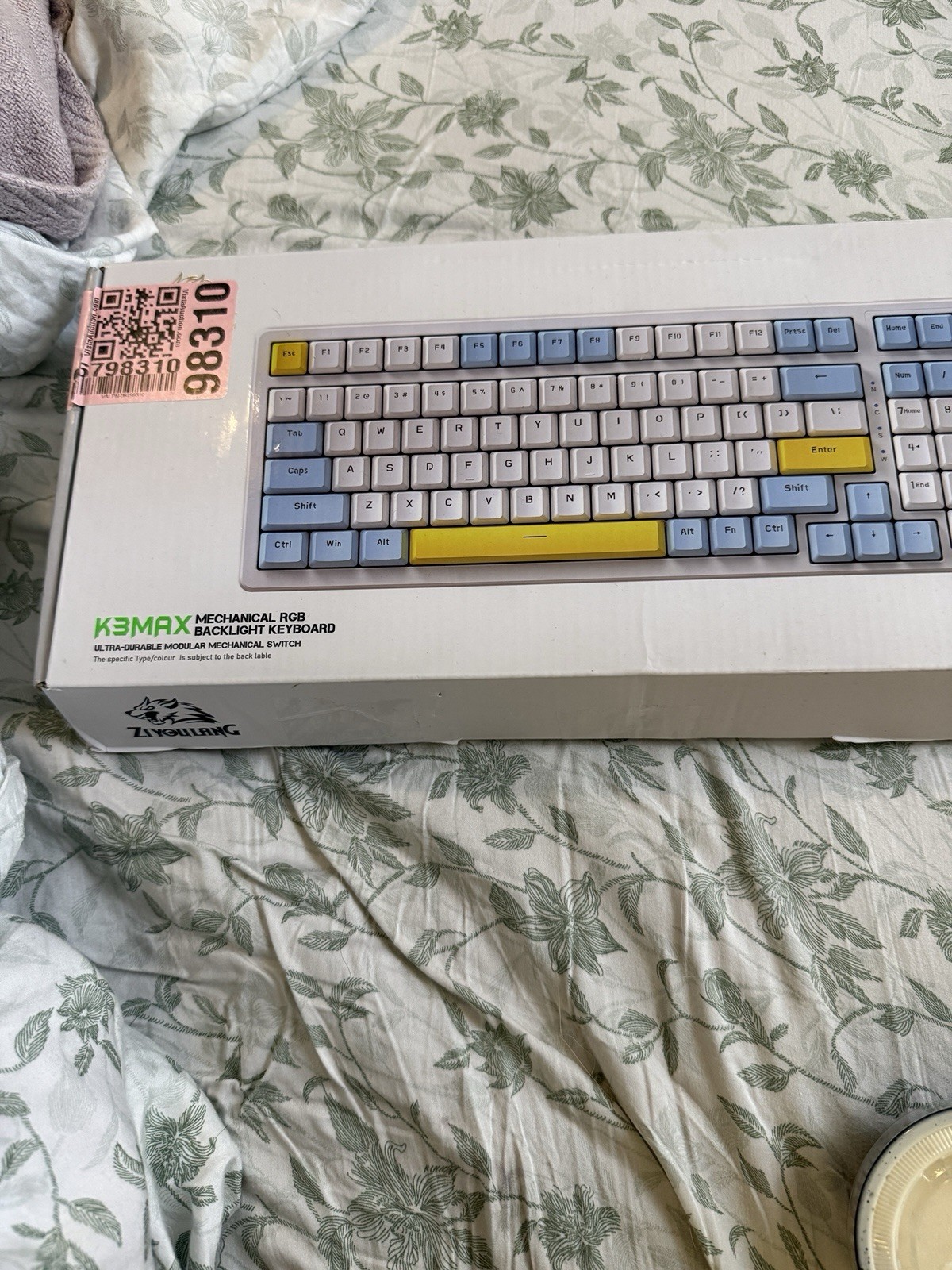 ZIYOULANG K3MAX Mechanical Keyboard Wired RGB Backlit Tan Brown Switch