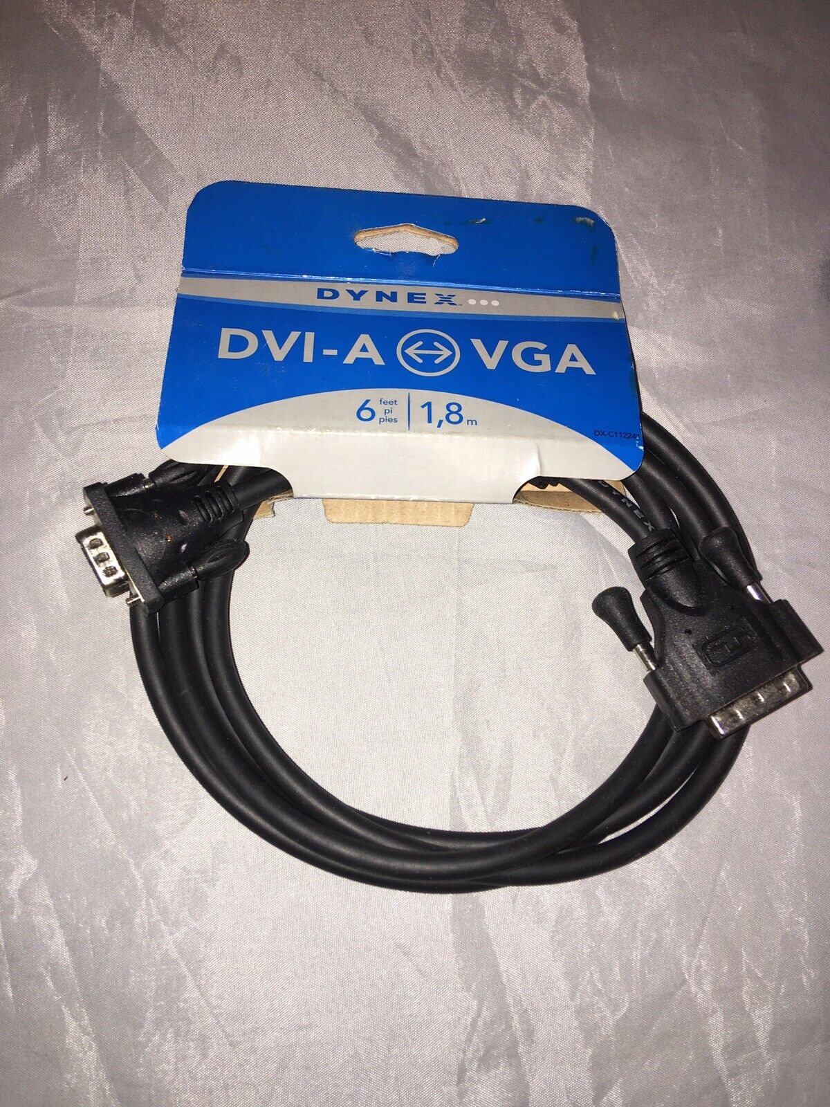  Dynex DX-C112241 DVI-A to VGA Cable Male to Male Connects Computer To Monitor