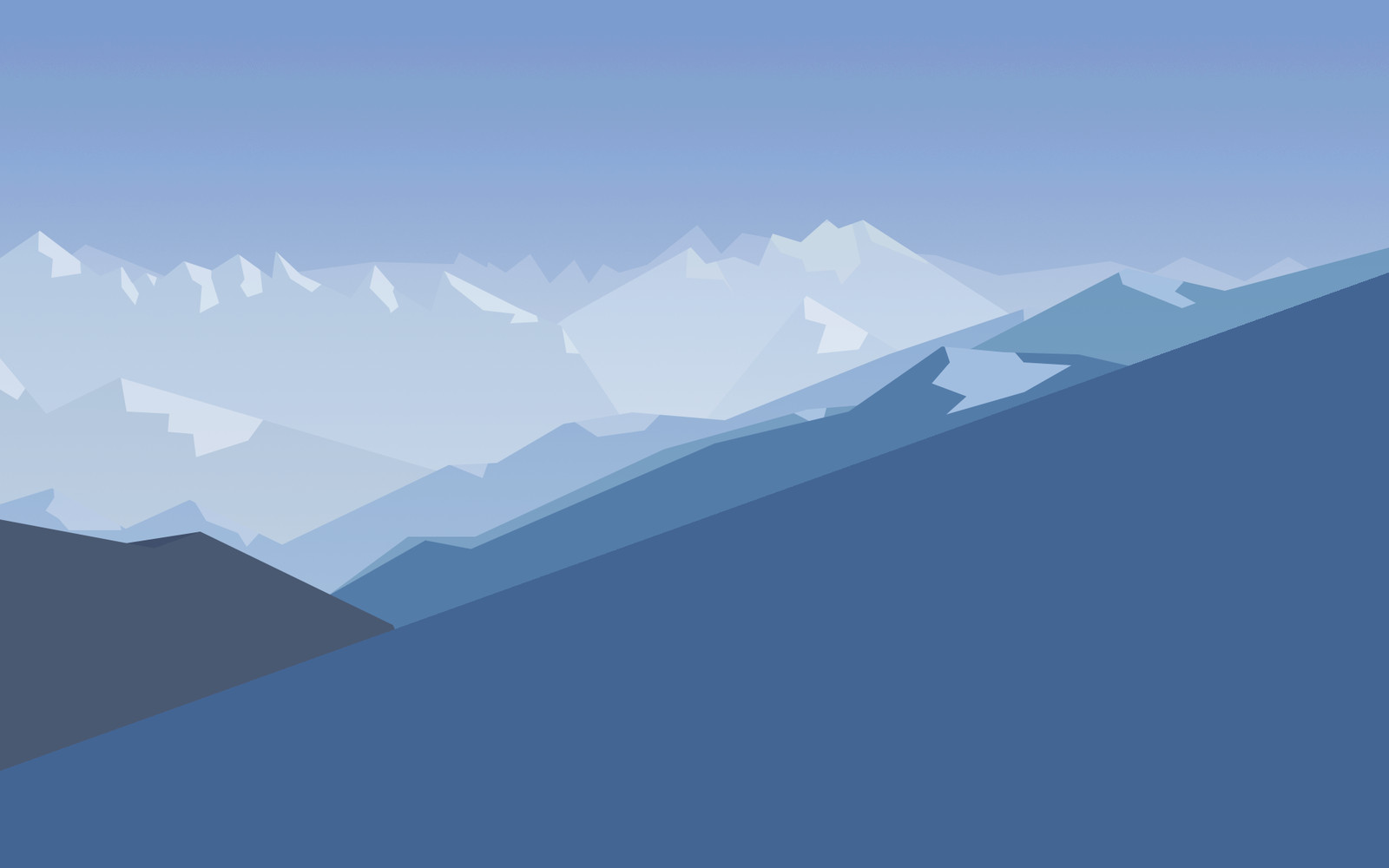 Landscape vector art abstract nature mountains Custom Gaming Mat Desk