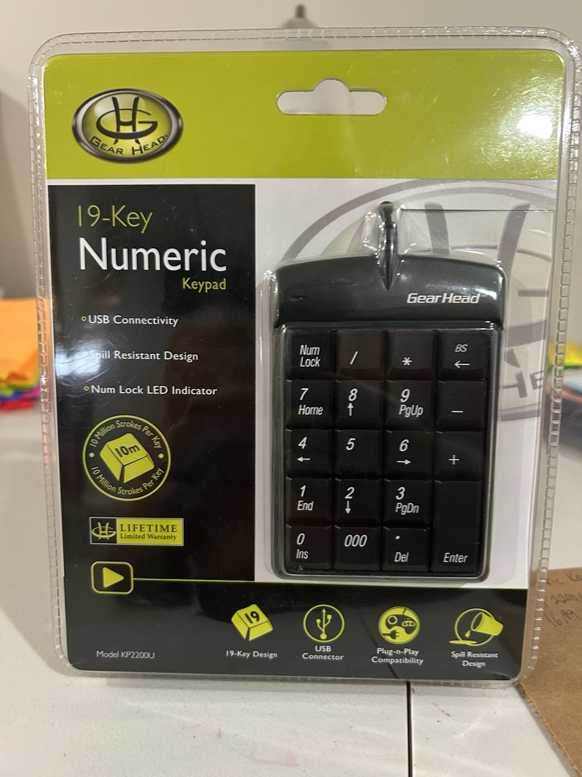 Gear Head 19 Numeric Keypad KP2200U Brand New