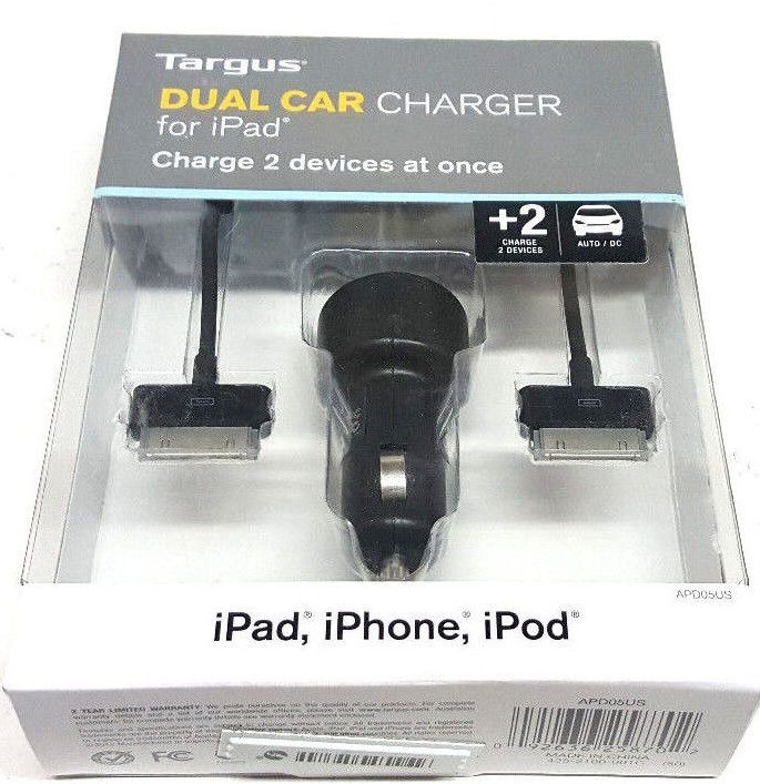 Targus Dual Charger for iPad iPhone iPod APD05US  Brand New