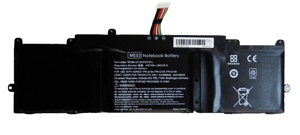 New NATNO ME03 Notebook Rechargeable Li-ion Battery 11.4V 3200mAh 37Wh 