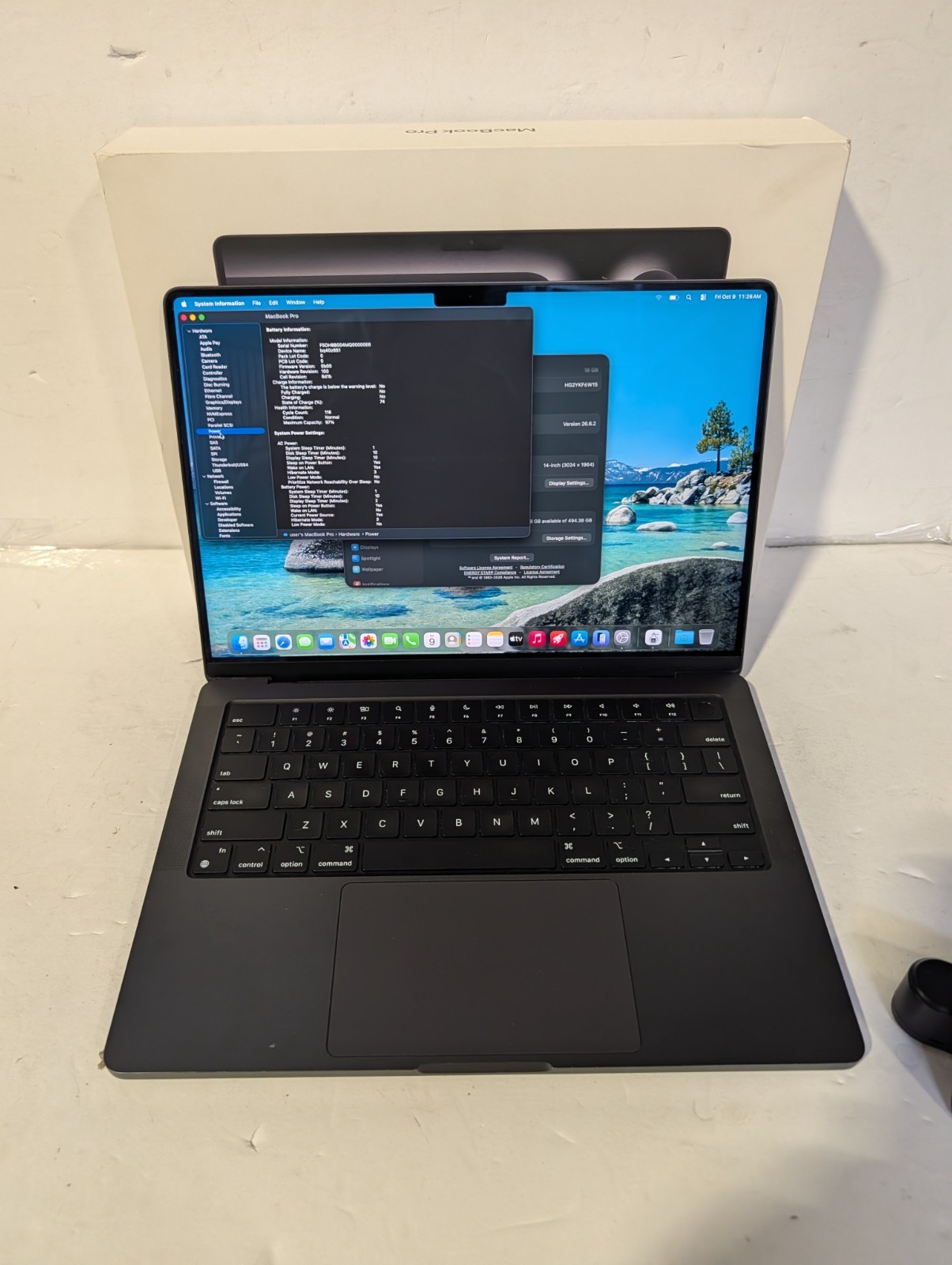 2023 Apple MacBook Pro 14" M3 Pro 14C GPU 4.0GHz 18GB RAM 512GB SSD A2992
