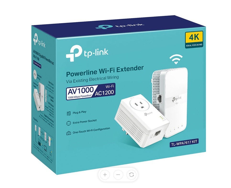 NEW TP-Link TL-WPA7617 KIT AV1000 Powerline WiFi Extender AC1200 Gigabit