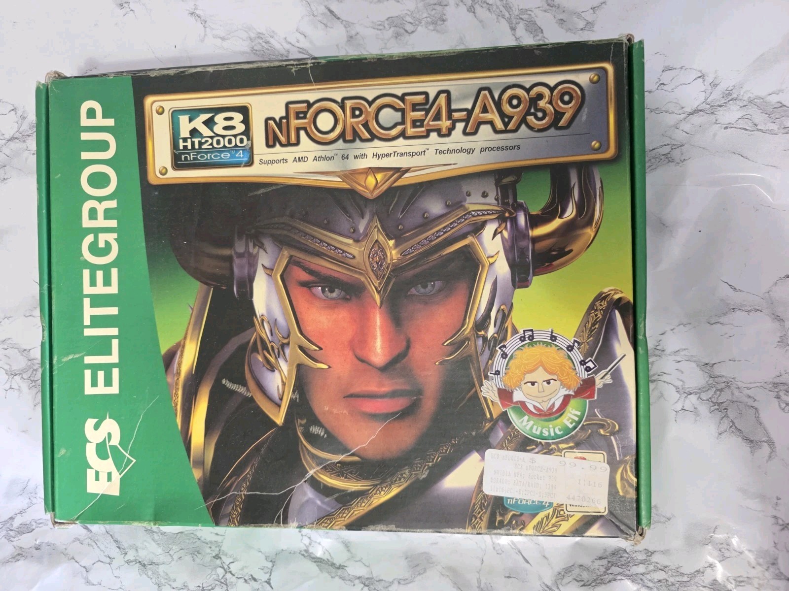 Motherboard ATX ECS NFORCE4-A939 REV:1.0 Socket 939 DDR PCIe PCI