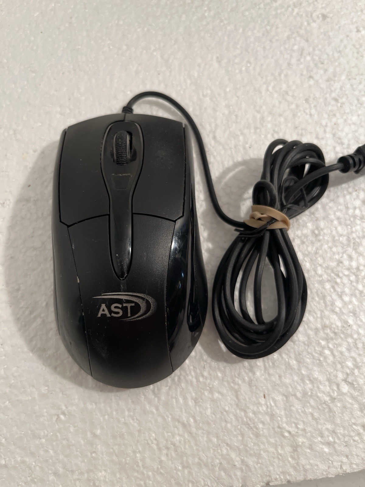 AST Wired Optical Mouse – USB, 3D Optical Sensor, Plug & Play, Black