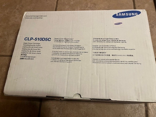 New Original Samsung CLP-510D5C Genuine OEM