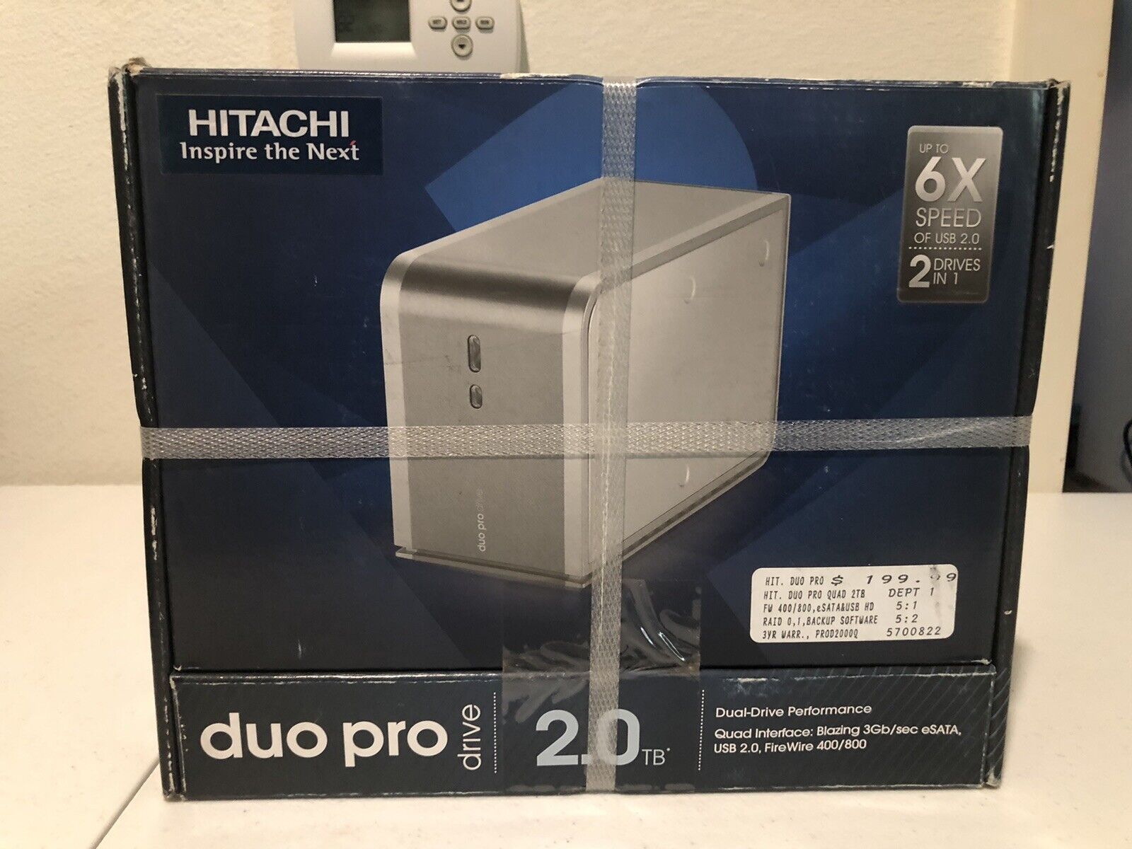 Hitachi 2TB Duo Pro Drive - Desktop External HD - Factory Sealed