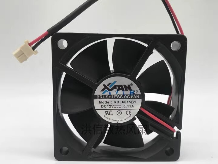 XFAN RDL6015B1 6015 DC12V 0.11A 6CM 2-pin silent cooling fan