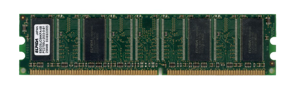 MEMORY ELPIDA 256MB DDR PC2700U 333MHz EBD25UC8AKFA-6B Non-ECC
