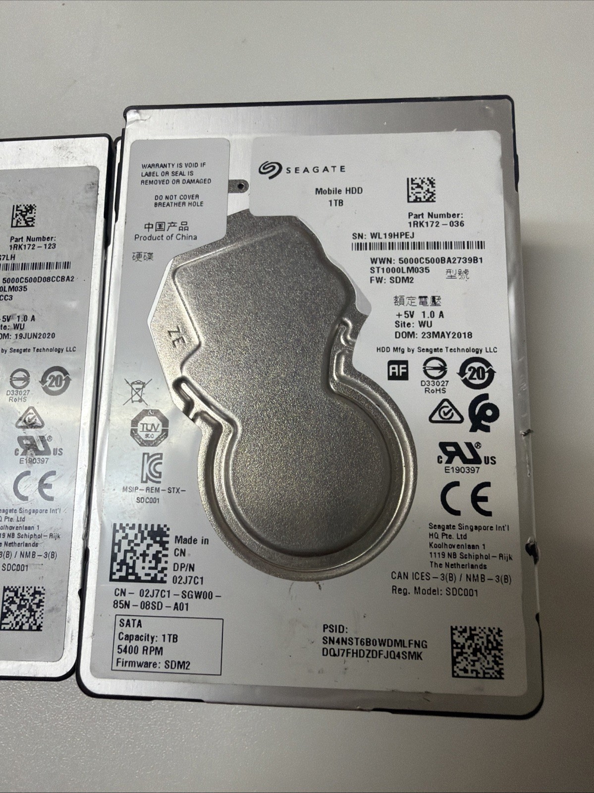Lot of 15 Seagate 02J7C1 1TB HDD 5.4k RPM LAPTOP SATA ST1000LM035 100% health