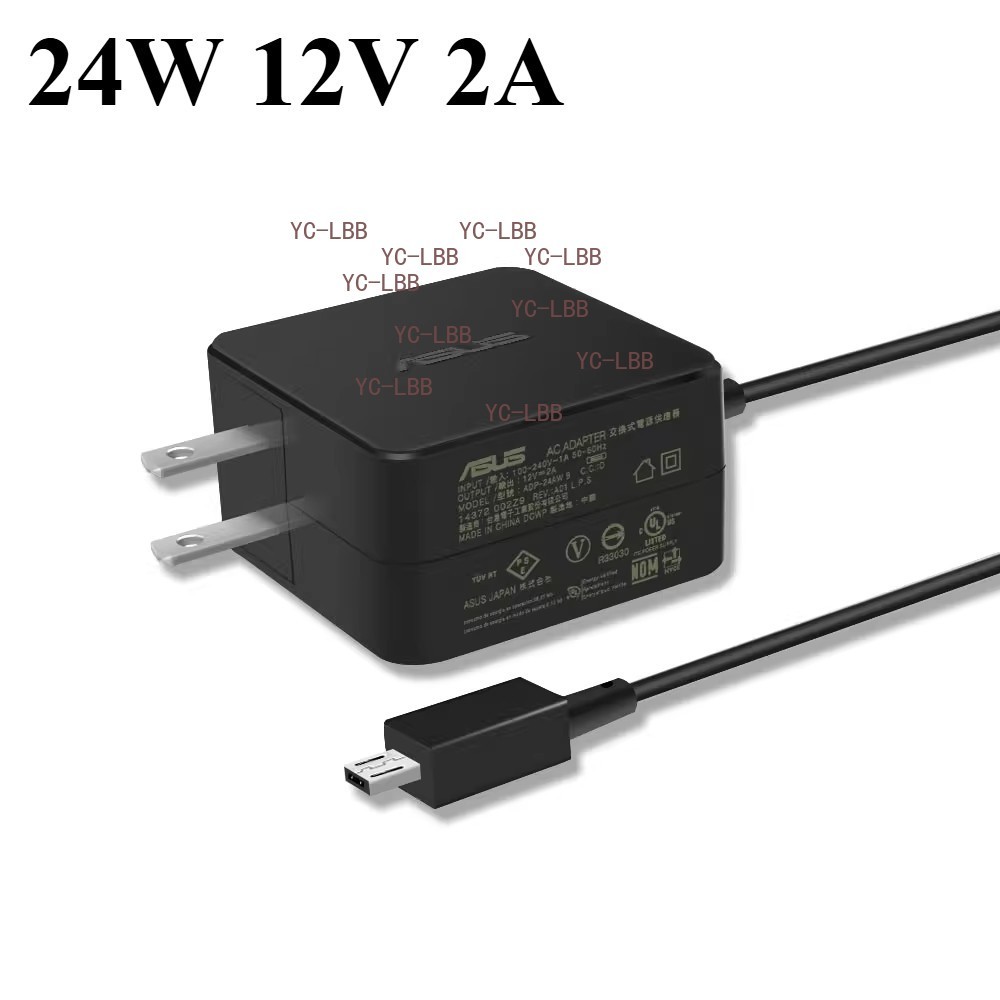 Genuine 24W 12V 2A ASUS Adapter for Chromebook Flip C100 C100P C100PA Charger