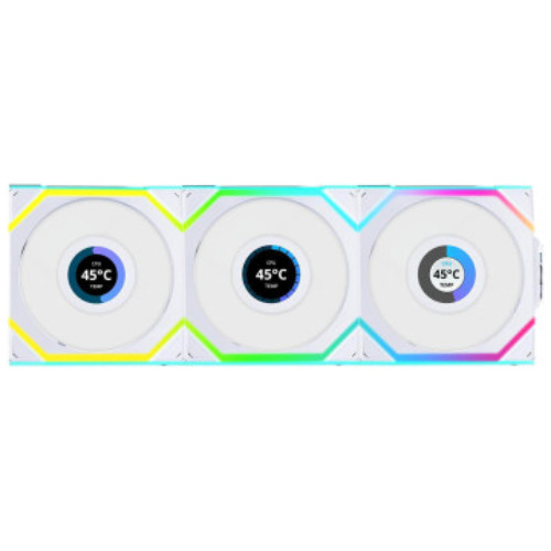 Lian-Li UNI SL Wireless LCD 120mm White 3xFans ARGB 1900 RPM 12SLLCD1W3W