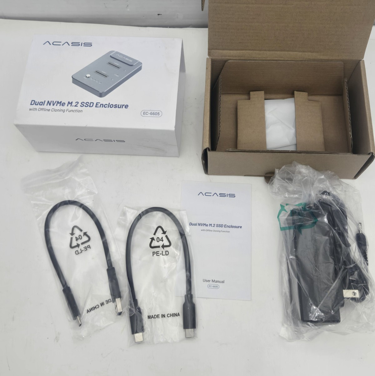ACASIS 20Gbps M.2 Nvme SSD Cloner & Docking Station Dual-Bay Duplicator