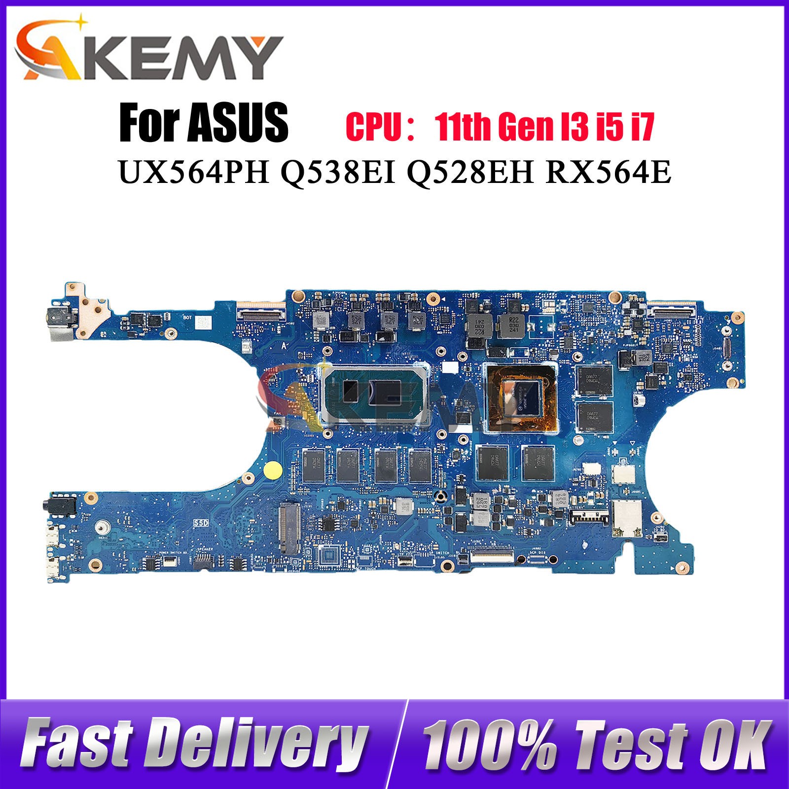 UX564EI Motherboard For ASUS UX564EG Q528E/Q538E/RX564E UX564EH Mainboard W/CPU