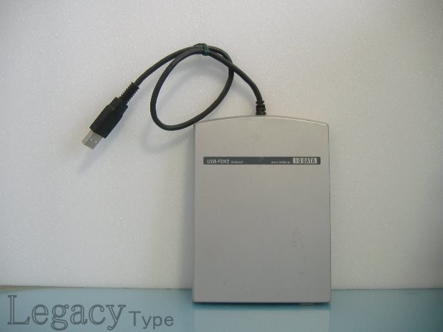 I-O DATA USB Bus-Powered 2x Speed Floppy Drive USB-FDX2 Silver Tested