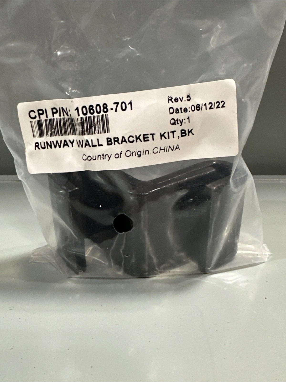 CPI 10608-701 Runway Wall Bracket Hardware 1.7" x 2.2" x 1.5" Cable Runway