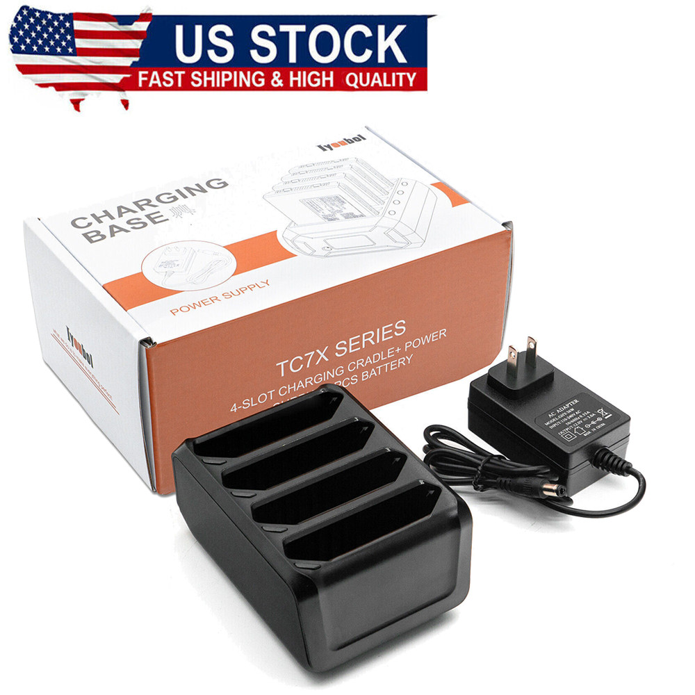 4-Bay Battery Charging Cradle SAC-TC7X-4BTYC1 For Zebra TC70 TC75 TC72 TC77