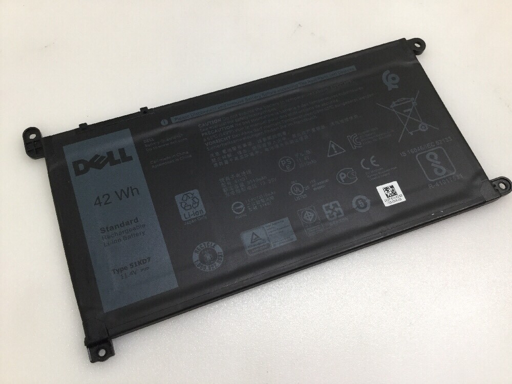 Dell Battery For Dell Chromebook 11 3100 3180 3189 5190 Laptop 42Wh Y07HK 51KD7