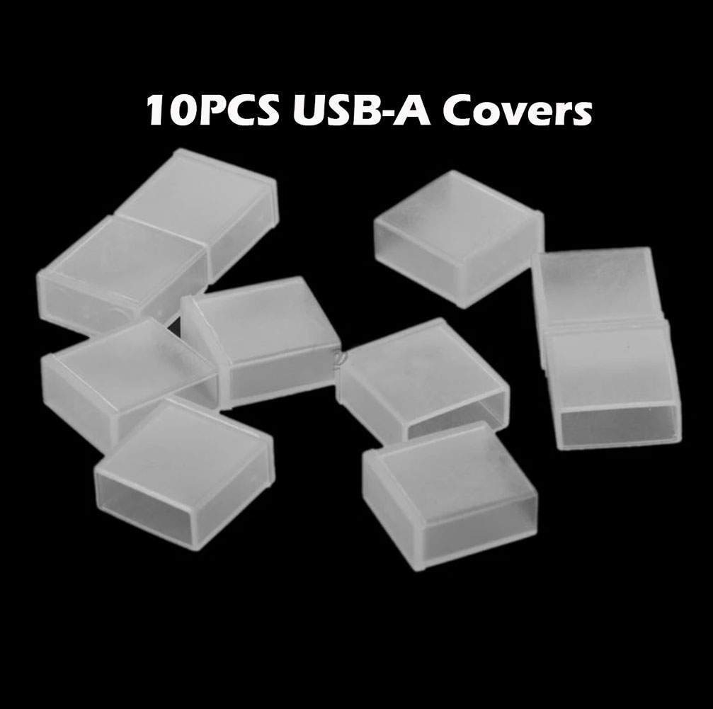 New 10Pcs Dust Plug Cover Anti-dust PE USB-A 2.03.0 Protective Sleeve Case Shell