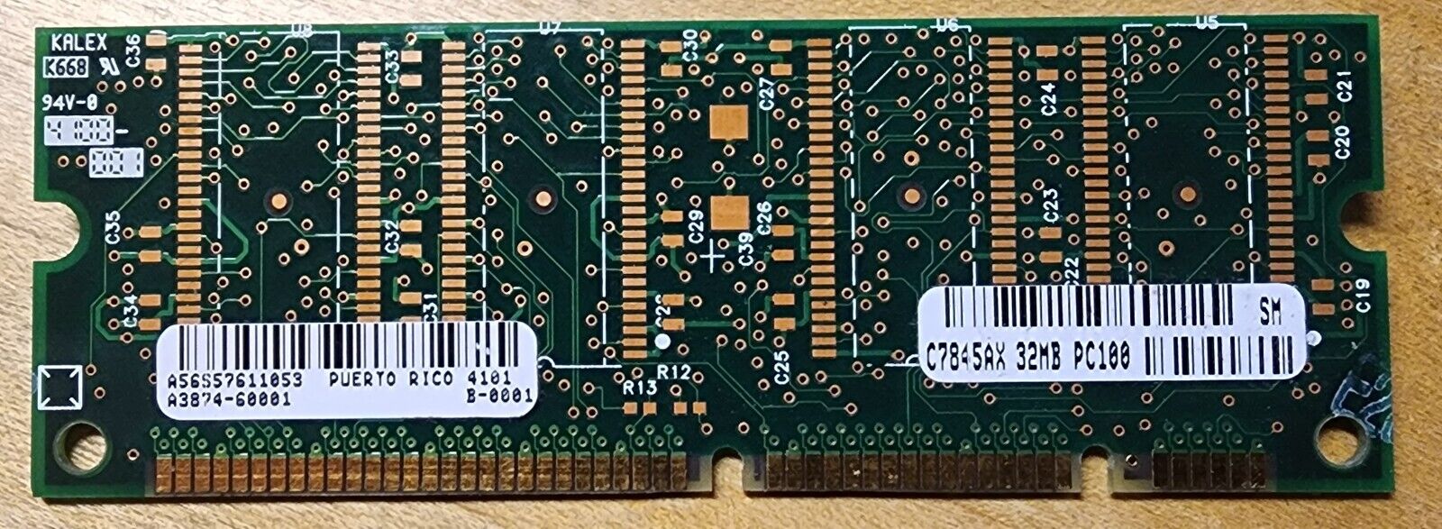 HP C7845AX 32MB 100MHz PC100 Non-ECC Unbuffered CL2 144-Pin SODIMM Memory Module