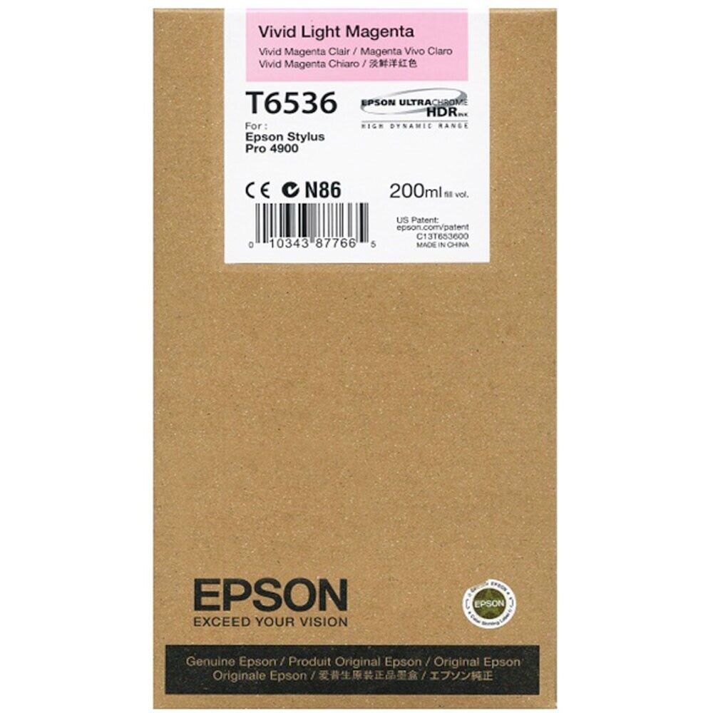 Genuine Epson T6536 Vivid Light Magenta Ink Cartridge for Stylus Pro 4900