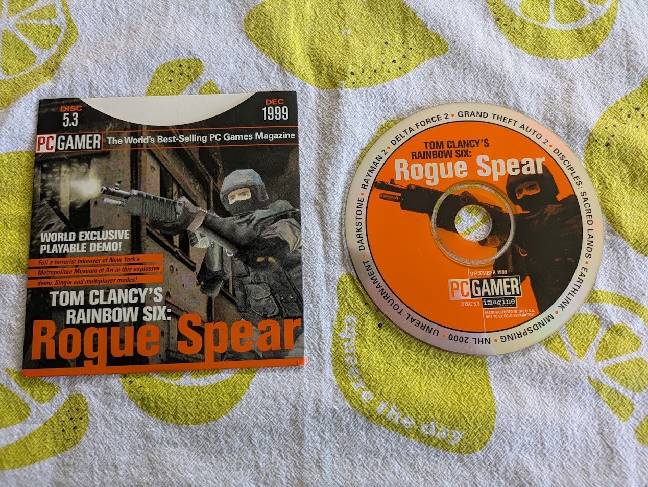 PC Gamer Demo Disc December 1999 5.3 Rogue Spear (Clean & Excellent Condition)