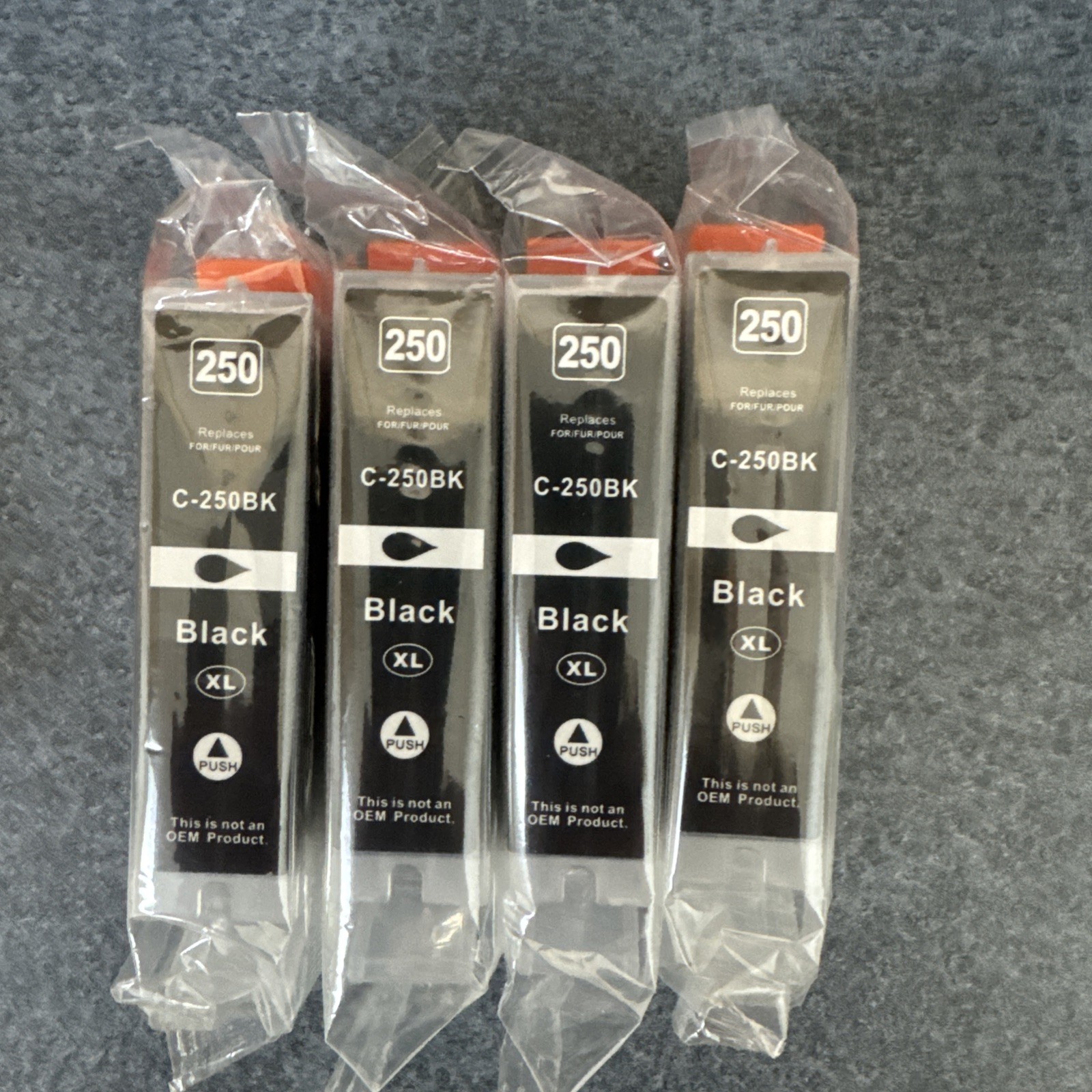 C-250 BK Black XL Ink Printer Cartridge Pack Of 4